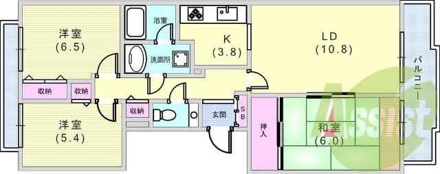 3LKD（76.05平米）システムキッチン・独立洗面台・収納