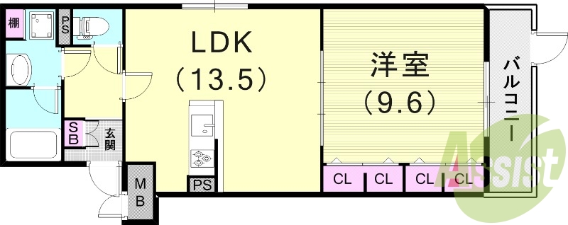 1階の間取り図