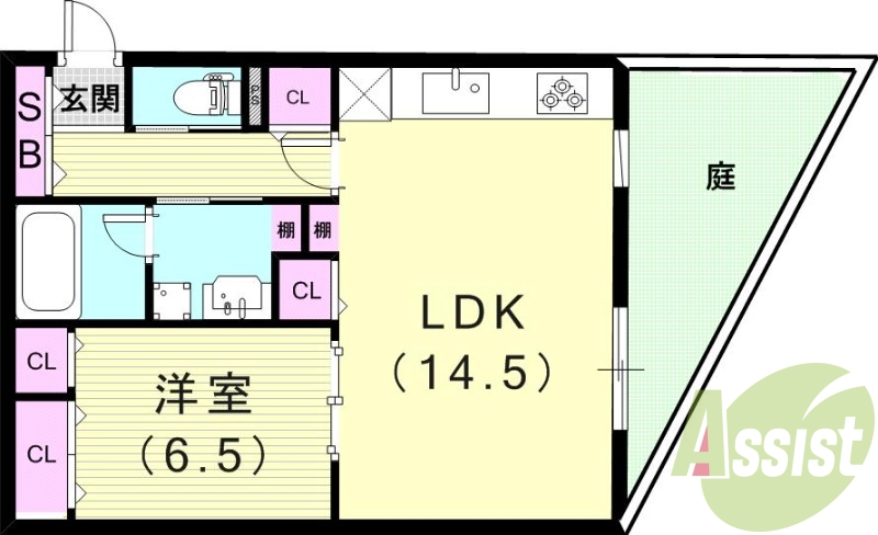 1階の間取り図
