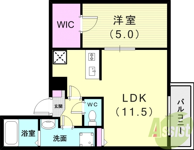 1階の間取り図