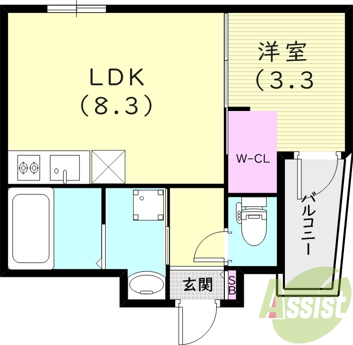 1階の間取り図