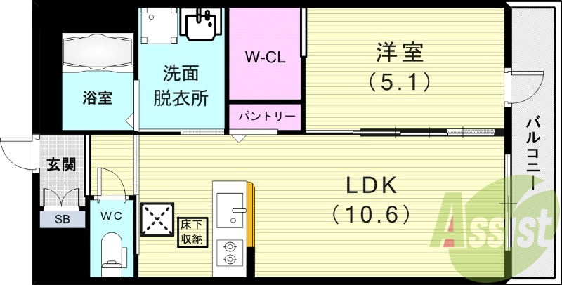 1階の間取り図