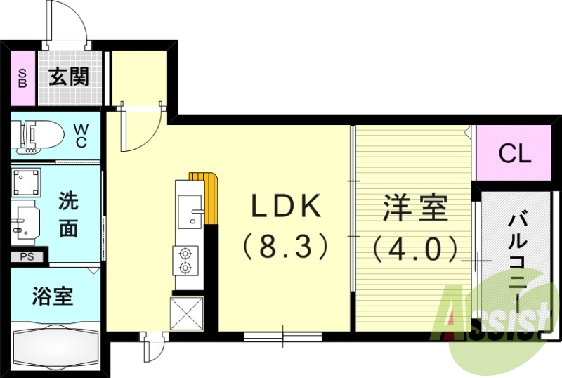 2階の間取り図