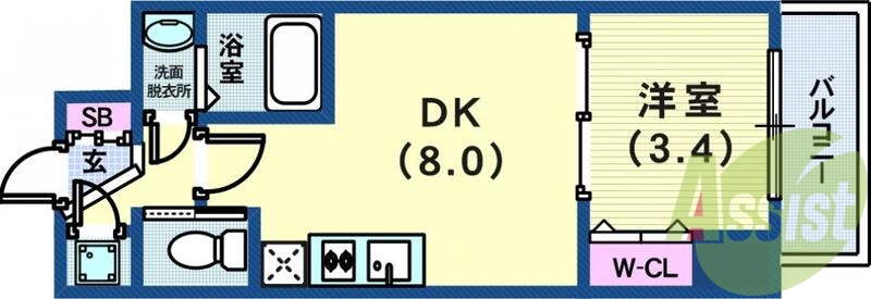 2階の間取り図