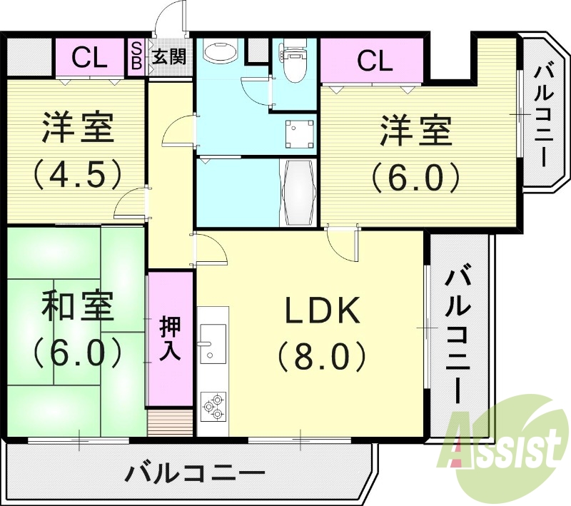 3階の間取り図