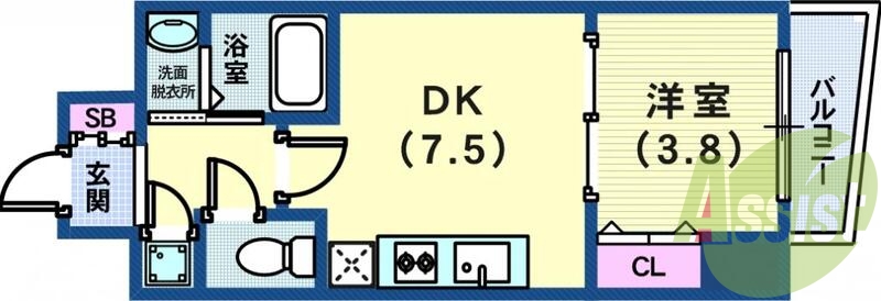 8階の間取り図