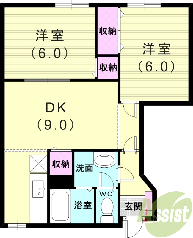 1階の間取り図