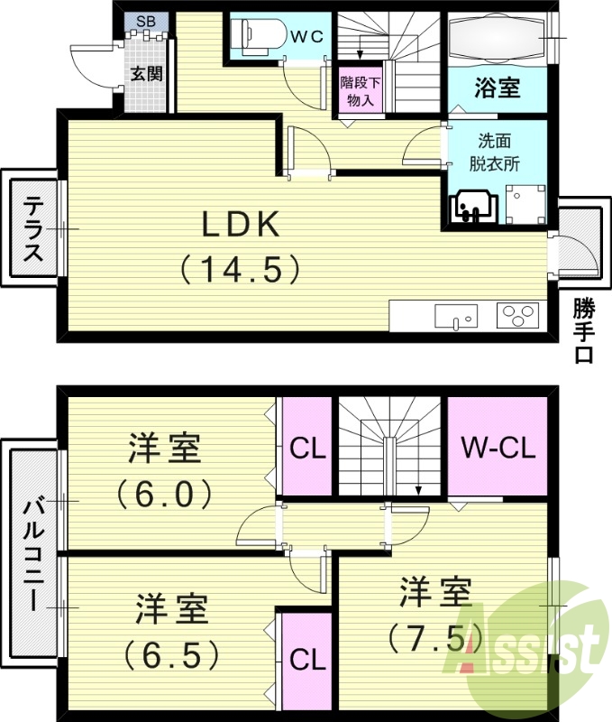 1階の間取り図
