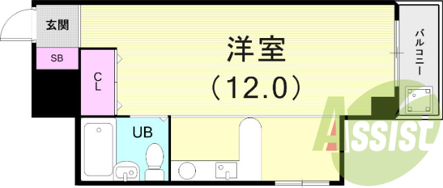 １R（２４.９9平米）IHコンロ・TVモニターホン・収納