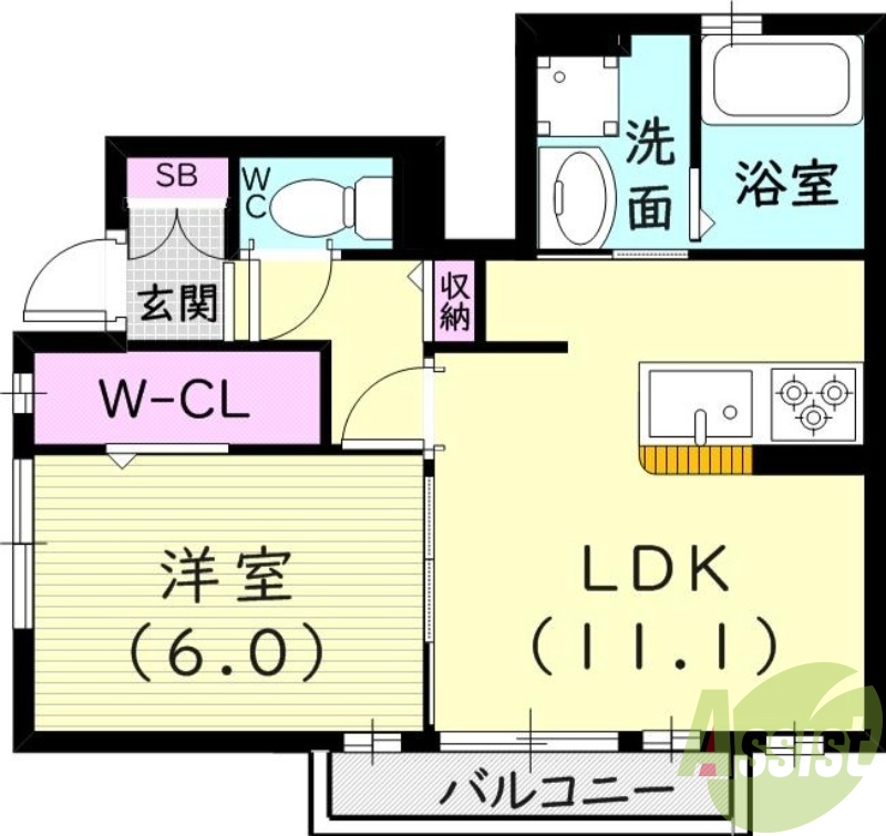 1階の間取り図