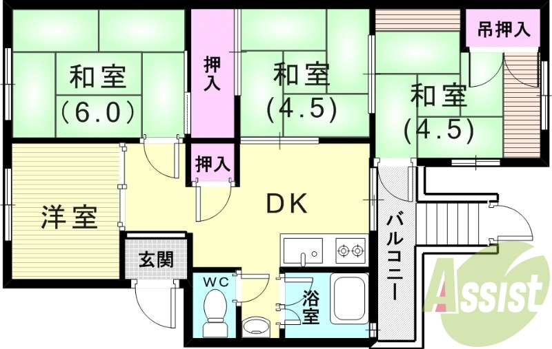 2階の間取り図