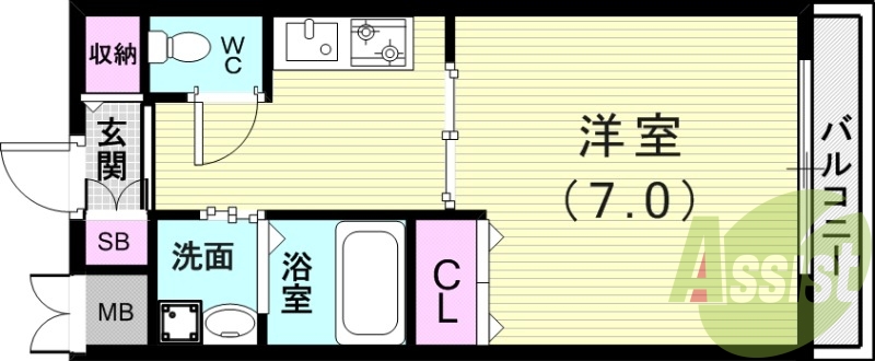 風呂・トイレ別のセパレート広々間取り