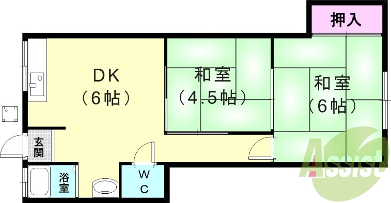 2階の間取り図