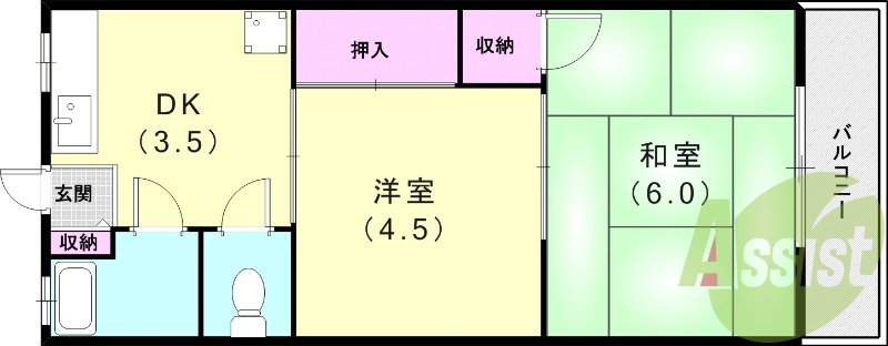 2階の間取り図