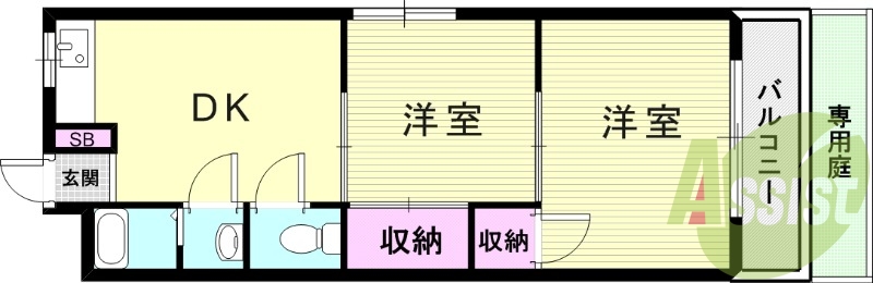 1階の間取り図