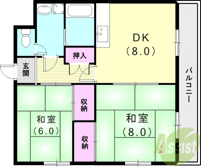2階の間取り図