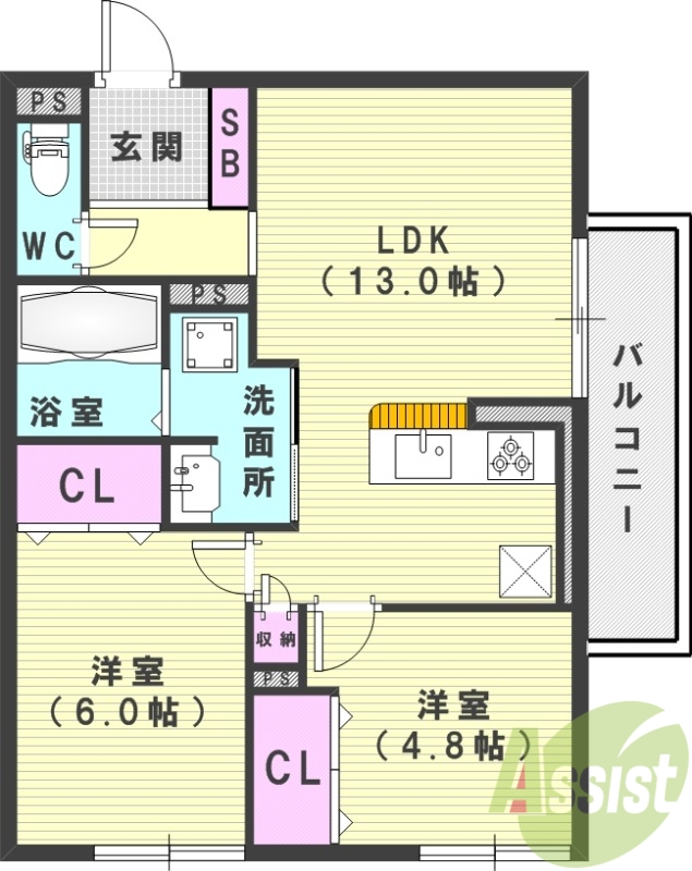 2階の間取り図