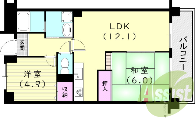 1階の間取り図