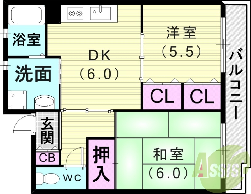 1階の間取り図