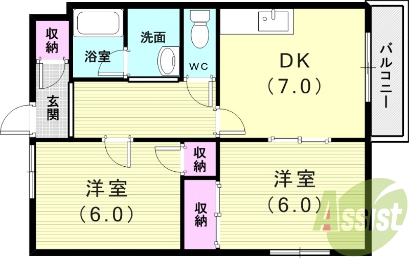 2階の間取り図