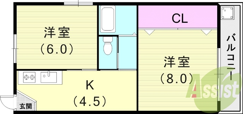 2階の間取り図