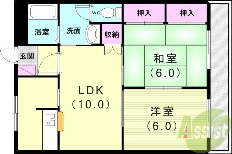 2階の間取り図