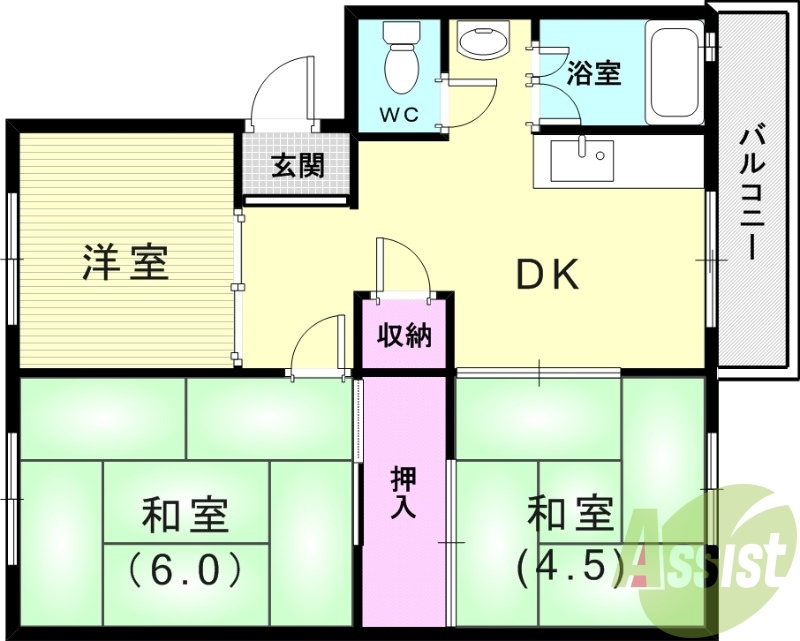 1階の間取り図