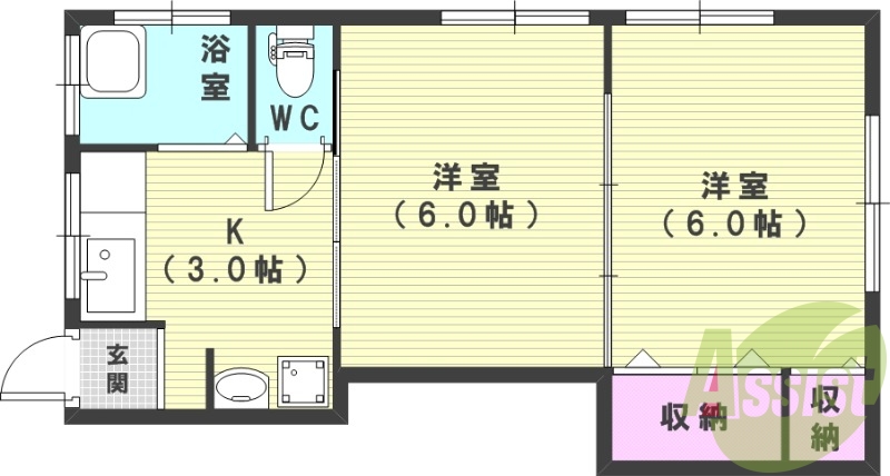 2階の間取り図