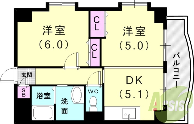 5階の間取り図
