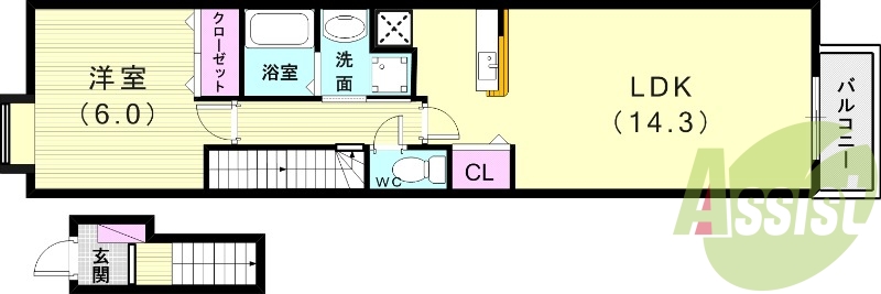 2階の間取り図