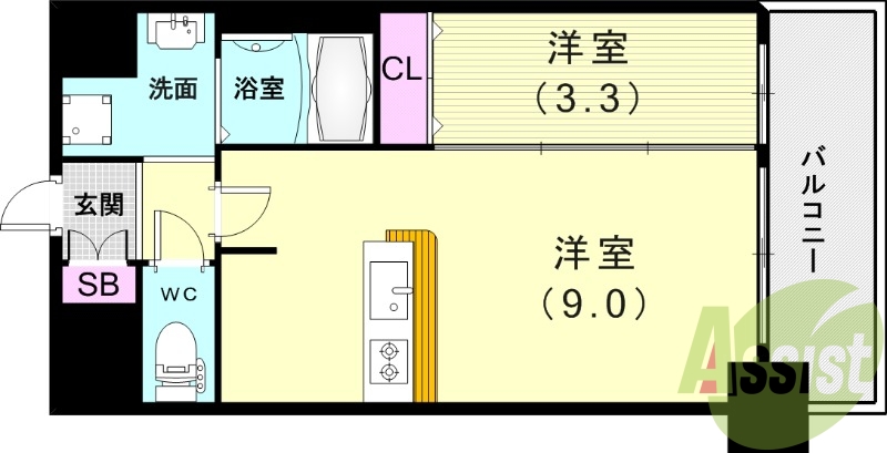6階の間取り図