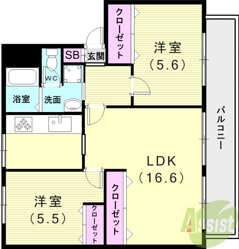4階の間取り図