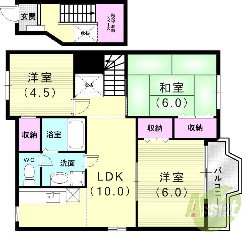 2階の間取り図