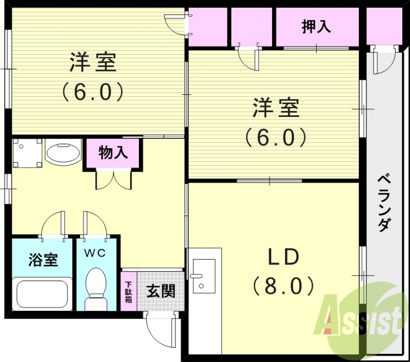 1階の間取り図