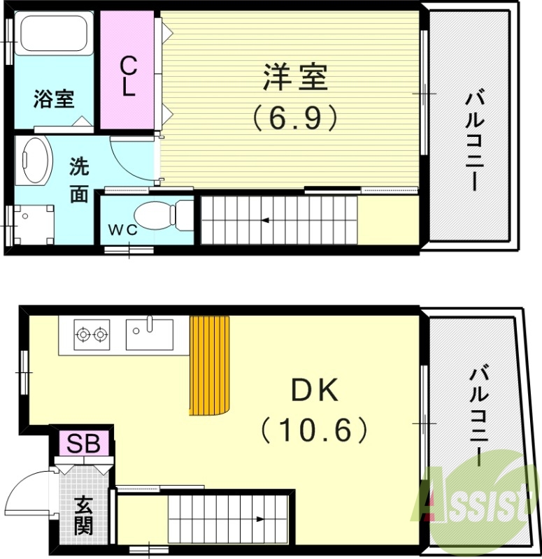 1階の間取り図