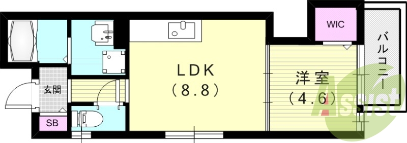 1階の間取り図
