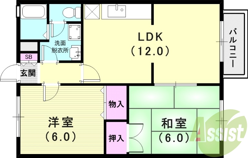 2階の間取り図