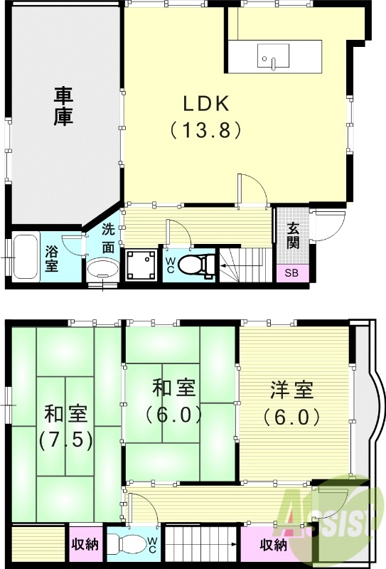 -階の間取り図