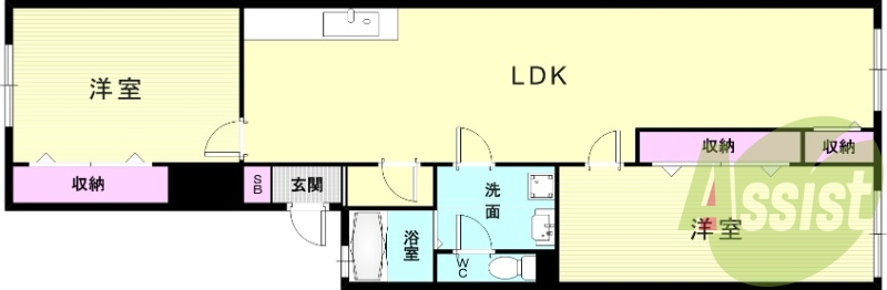 2階の間取り図