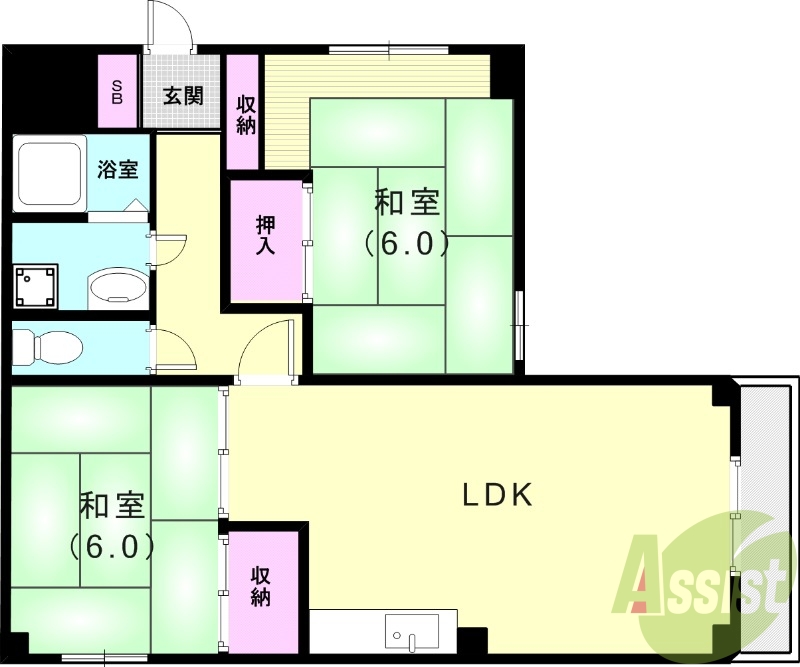 3階の間取り図