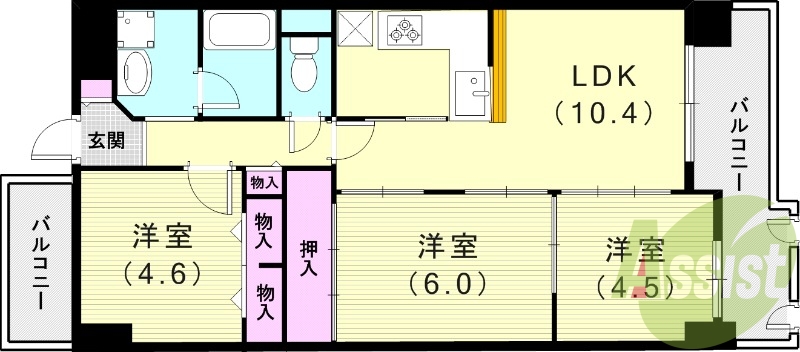 3階の間取り図