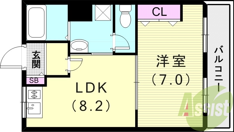 2階の間取り図