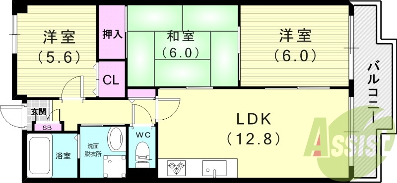 3階の間取り図