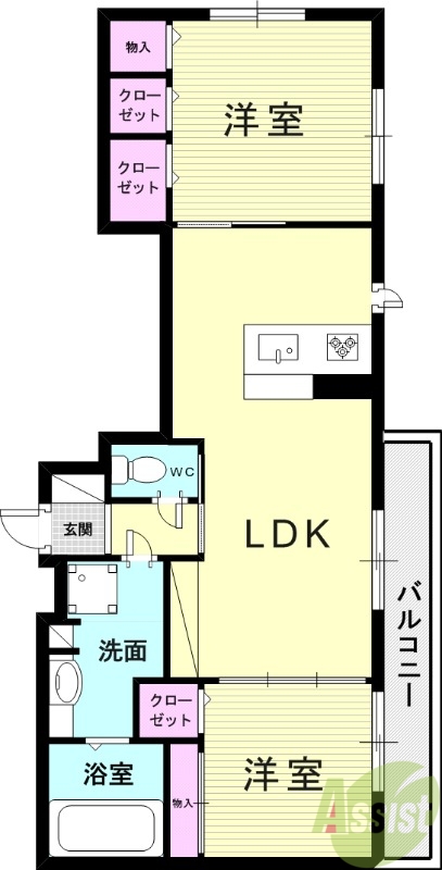 1階の間取り図