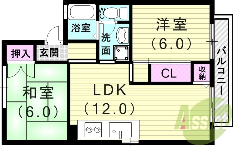 2階の間取り図