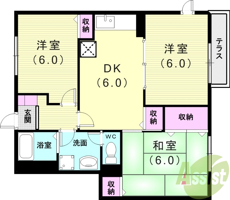 1階の間取り図