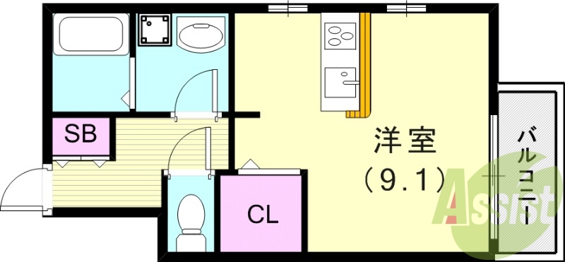 2階の間取り図