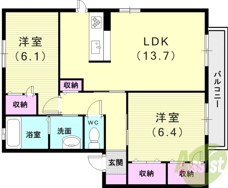 2階の間取り図