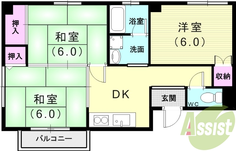 2階の間取り図