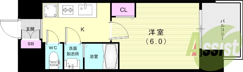 4階の間取り図
